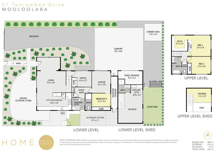 Floorplan of Homely house listing, 21 Toorumbee Drive, Mooloolaba QLD 4557