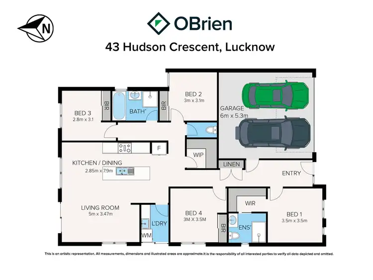 Floorplan of Homely house listing, 43 Hudson Crescent, Lucknow VIC 3875