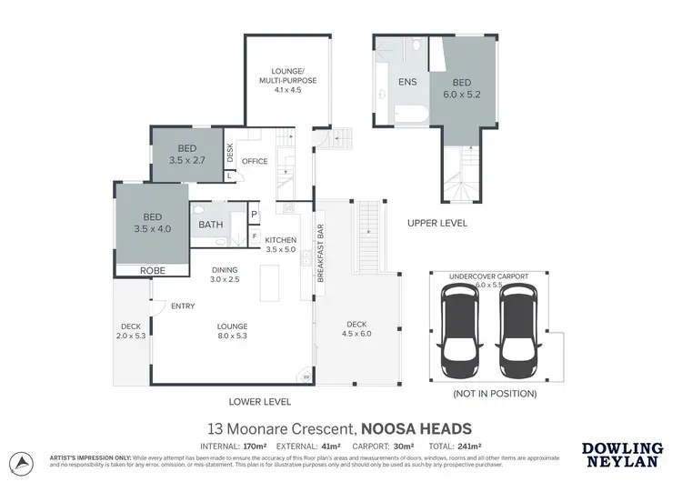 Floorplan of Homely house listing, 13 Moonare Crescent, Noosa Heads QLD 4567