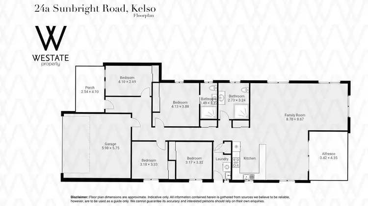 Floorplan of Homely house listing, 24A Sunbright Road, Kelso NSW 2795