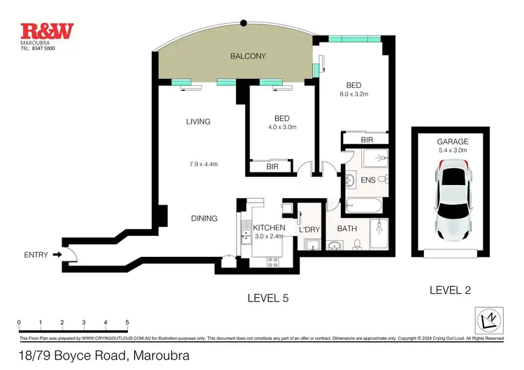 Floorplan of Homely apartment listing, 18/79-87 Boyce Road, Maroubra NSW 2035
