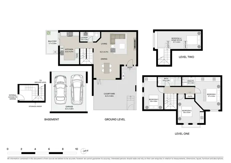 Floorplan of Homely townhouse listing, 7/1A Lillis Street, Cammeray NSW 2062