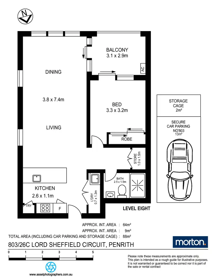 Floorplan of Homely apartment listing, 803/26C Lord Sheffield Circuit, Penrith NSW 2750