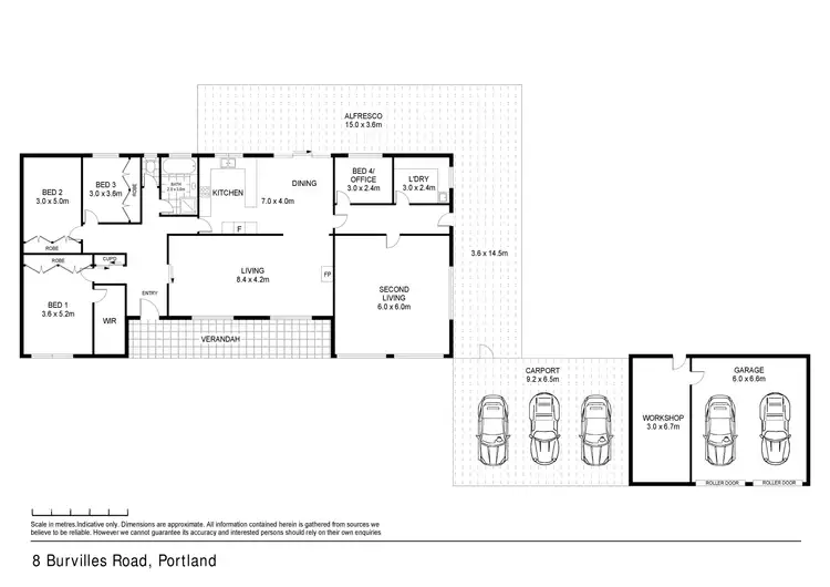 Floorplan of Homely house listing, 8 Burvilles Road, Portland VIC 3305