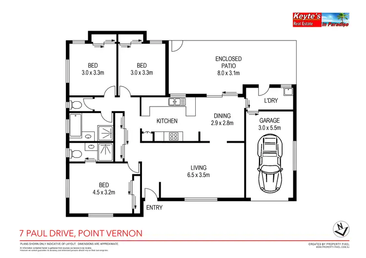 Floorplan of Homely house listing, 7 Paul Drive, Point Vernon QLD 4655