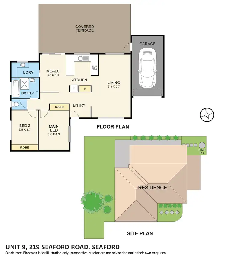 Floorplan of Homely unit listing, 9/219 Seaford Road, Seaford VIC 3198