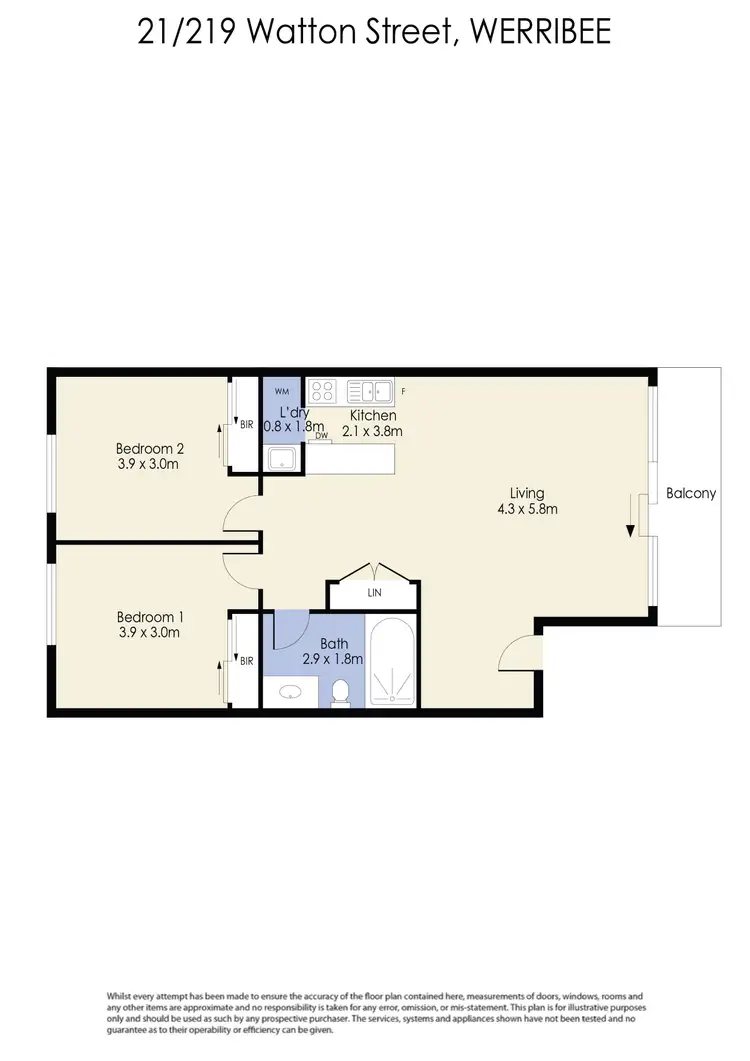 Floorplan of Homely unit listing, 21/219 Watton Street, Werribee VIC 3030