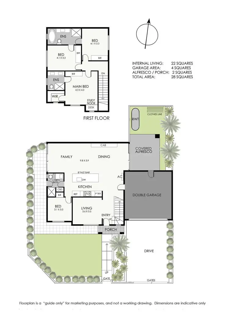 Floorplan of Homely townhouse listing, 6A Hazel Avenue, Edithvale VIC 3196