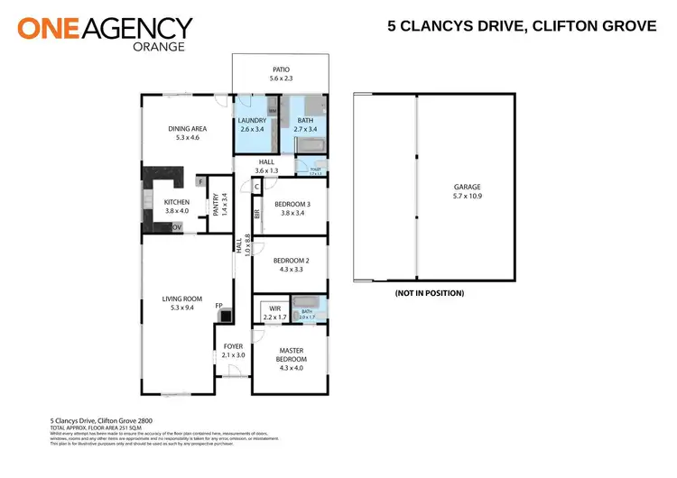 Floorplan of Homely house listing, 5 Clancys Drive, Orange NSW 2800