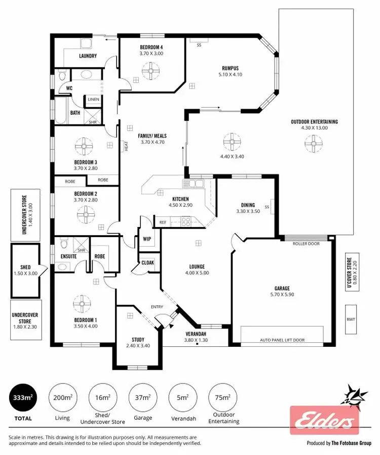 Floorplan of Homely house listing, 12 Gleeson Grove, Evanston Park SA 5116