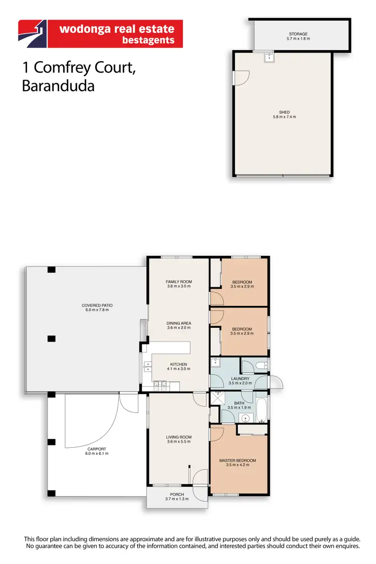 Floorplan of Homely house listing, 1 Comfrey Court, Baranduda VIC 3691