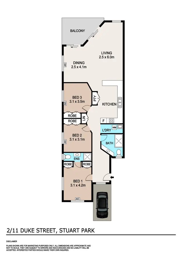 Floorplan of Homely unit listing, 2/11 Duke Street, Stuart Park NT 820