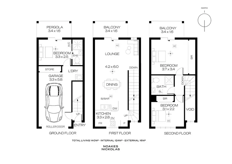 Floorplan of Homely townhouse listing, 7/5 Coventry Street, Mawson Lakes SA 5095