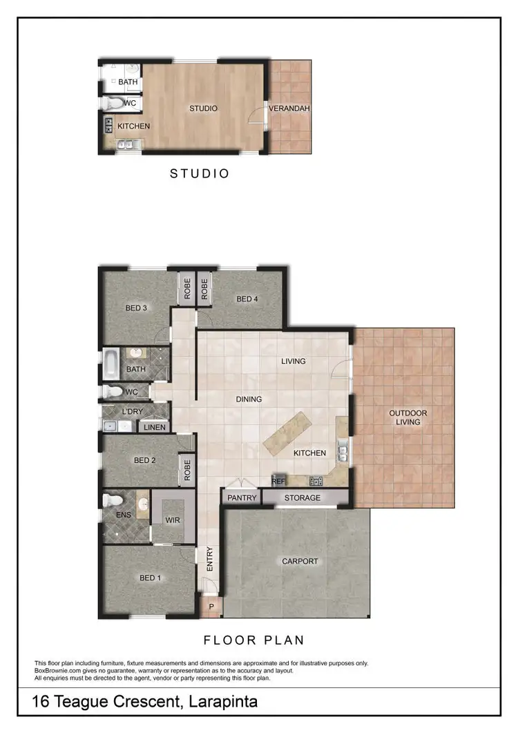 Floorplan of Homely house listing, 16 Teague Crescent, Larapinta NT 875