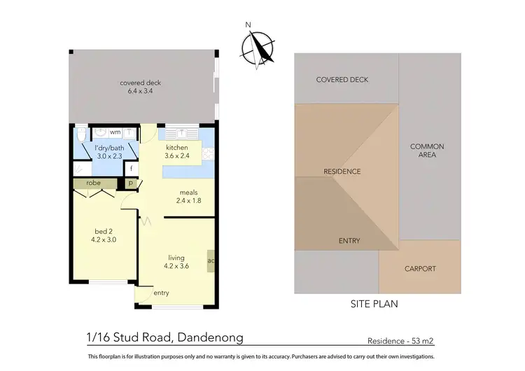Floorplan of Homely unit listing, 1/16 Stud Road, Dandenong VIC 3175