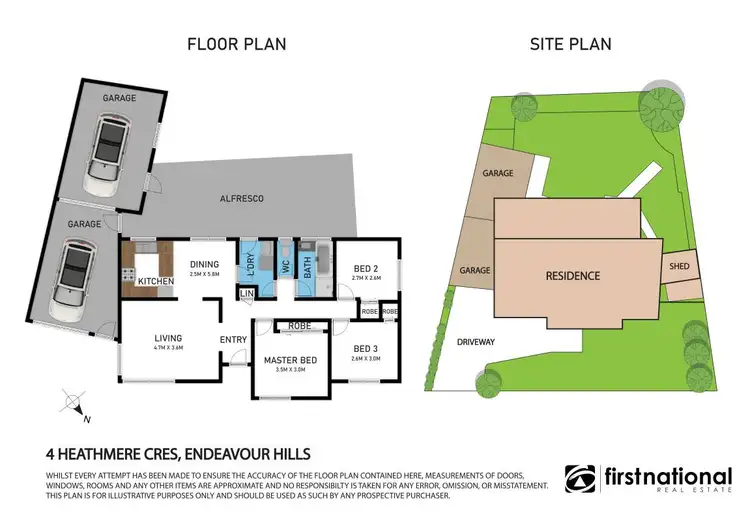 Floorplan of Homely house listing, 4 Heathmere Crescent, Endeavour Hills VIC 3802