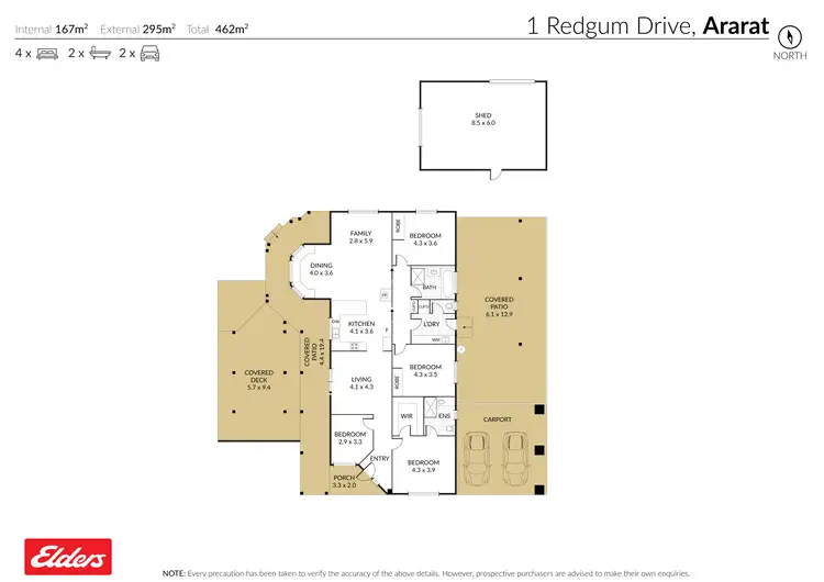 Floorplan of Homely house listing, 1 Redgum Drive, Ararat VIC 3377