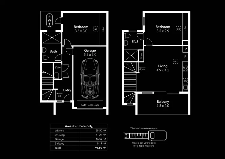 Floorplan of Homely townhouse listing, 45 Clare Street, Port Adelaide SA 5015