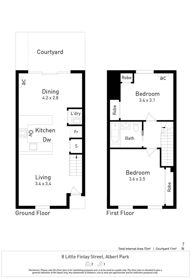 Floorplan of Homely house listing, 8 Little Finlay Street, Albert Park VIC 3206