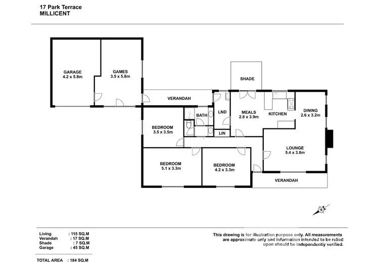 Floorplan of Homely house listing, 17 Park Terrace, Millicent SA 5280