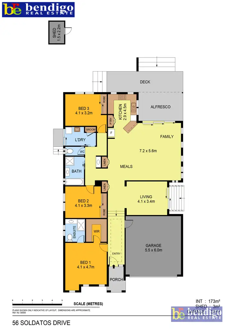 Floorplan of Homely house listing, 56 Soldatos Drive, Golden Square VIC 3555