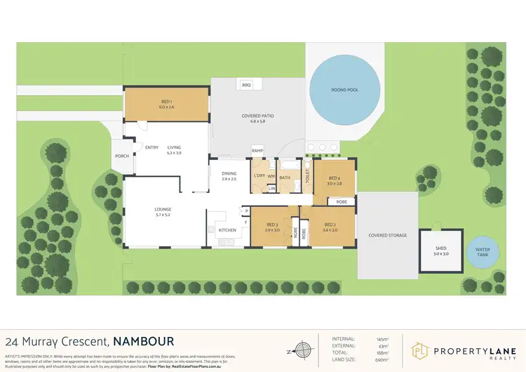 Floorplan of Homely house listing, 24 Murray Crescent, Nambour QLD 4560