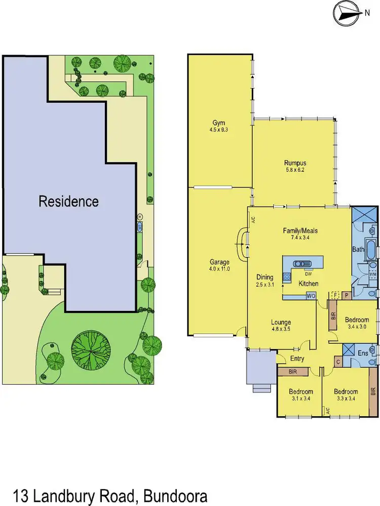 Floorplan of Homely house listing, 13 Landbury Road, Bundoora VIC 3083