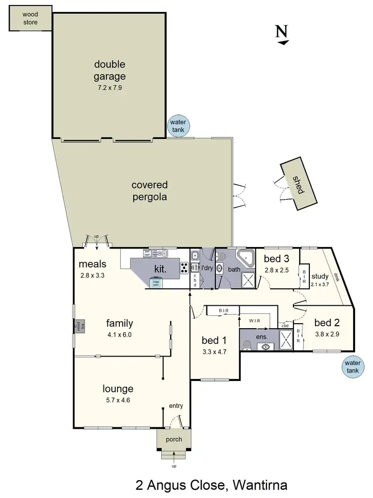 Floorplan of Homely house listing, 2 Angus Close, Wantirna VIC 3152