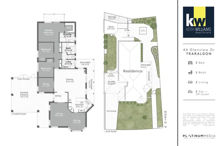 Floorplan of Homely house listing, 44 Glenview Drive, Traralgon VIC 3844