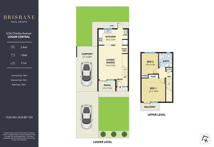 Floorplan of Homely townhouse listing, 5/26 Charles Avenue, Logan Central QLD 4114