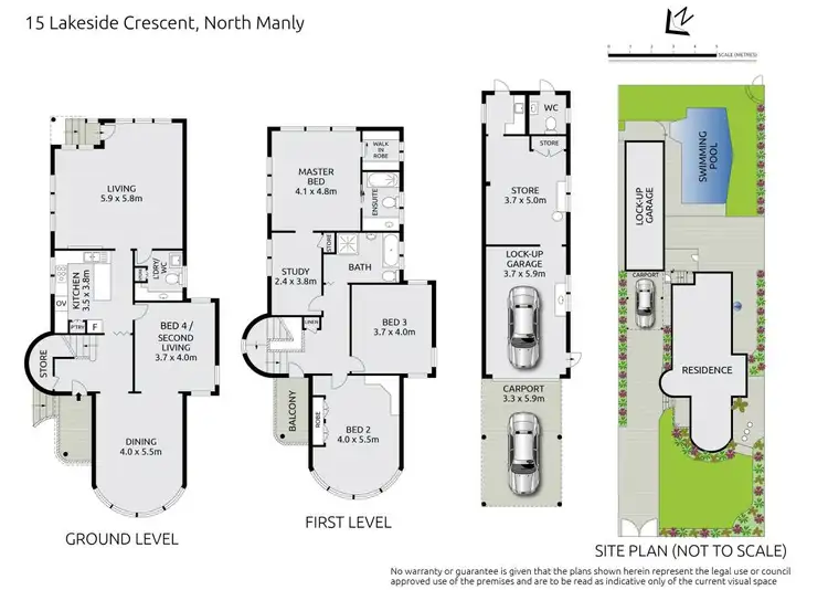 Floorplan of Homely house listing, 15 Lakeside Crescent, North Manly NSW 2100