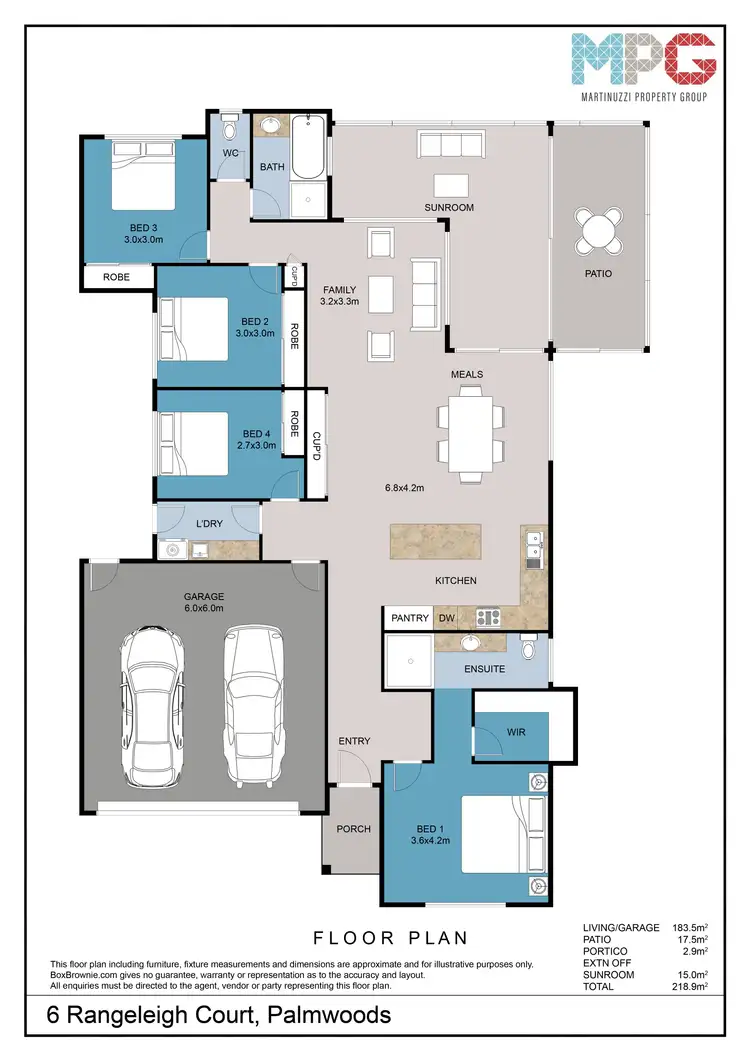 Floorplan of Homely house listing, 6 Rangeleigh Court, Palmwoods QLD 4555