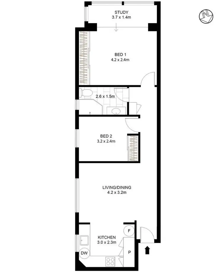 Floorplan of Homely apartment listing, 6/43 Bond Street, Maroubra NSW 2035