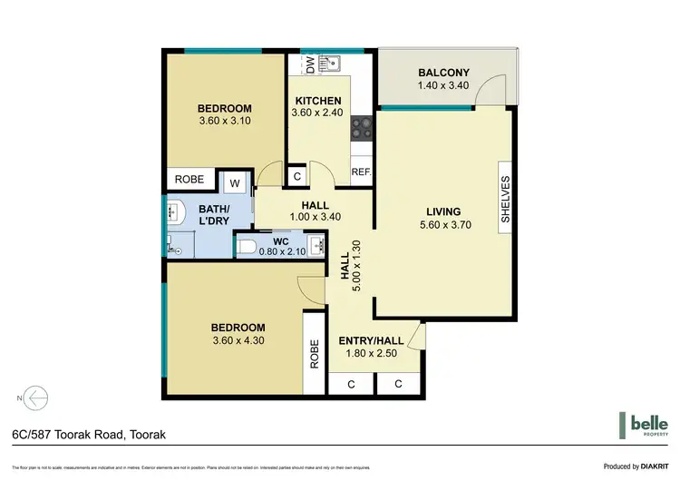 Floorplan of Homely apartment listing, 6C/587 Toorak Road, Toorak VIC 3142