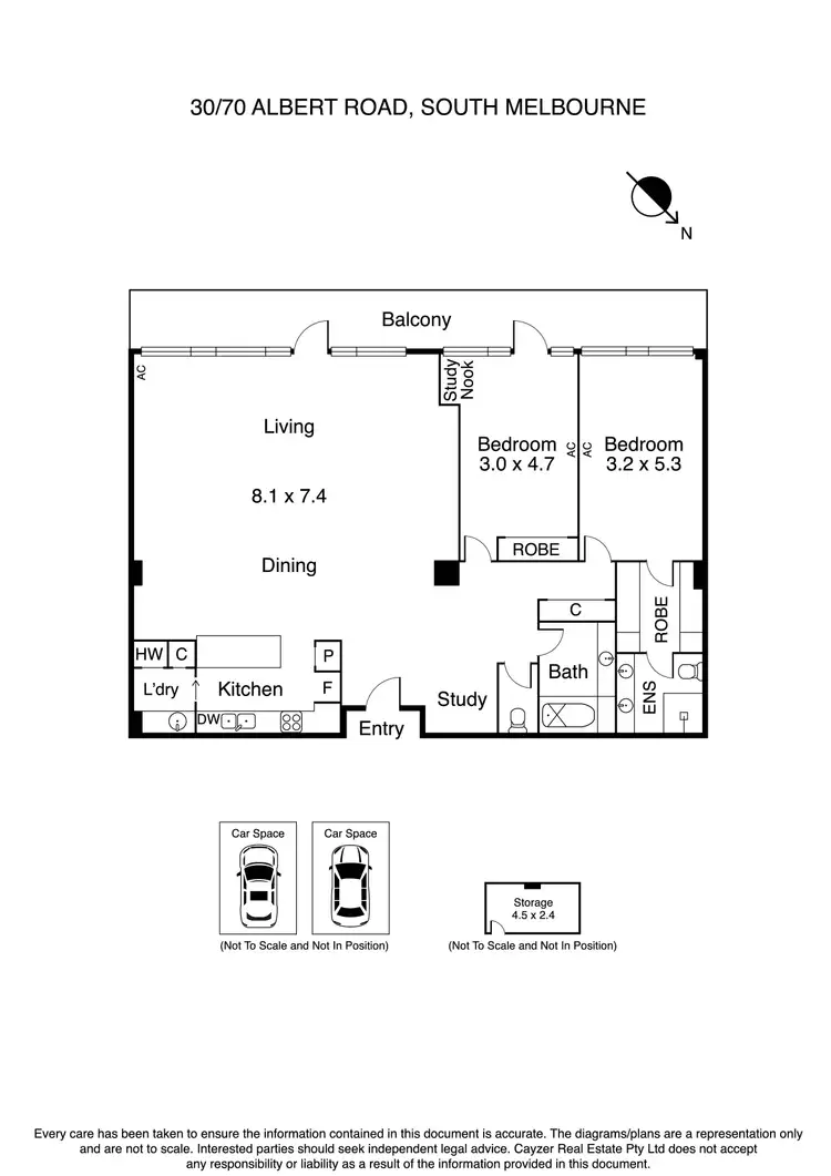 Floorplan of Homely apartment listing, 30/70 Albert Road, South Melbourne VIC 3205