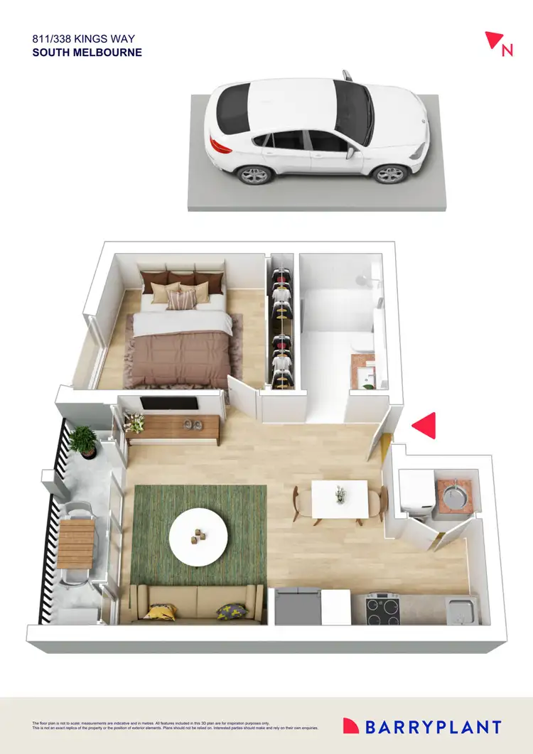 Floorplan of Homely apartment listing, 811/338 Kings Way, South Melbourne VIC 3205