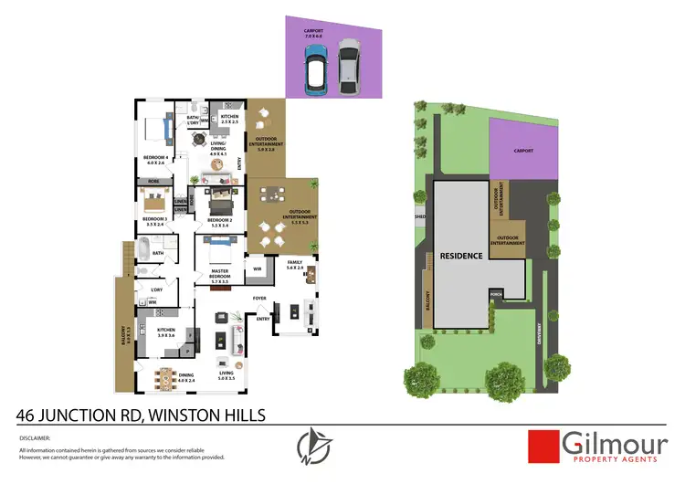 Floorplan of Homely house listing, 46 Junction Road, Winston Hills NSW 2153