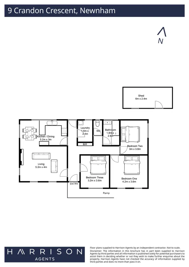 Floorplan of Homely house listing, 9 Crandon Crescent, Newnham TAS 7248