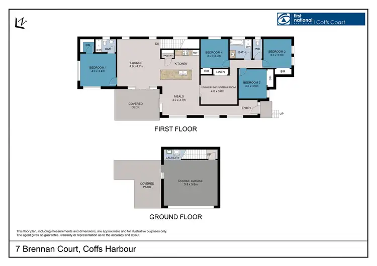 Floorplan of Homely house listing, 7 Brennan Court, Coffs Harbour NSW 2450