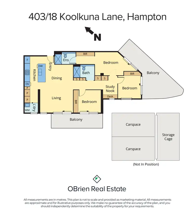 Floorplan of Homely apartment listing, 403/18 Koolkuna Lane, Hampton VIC 3188