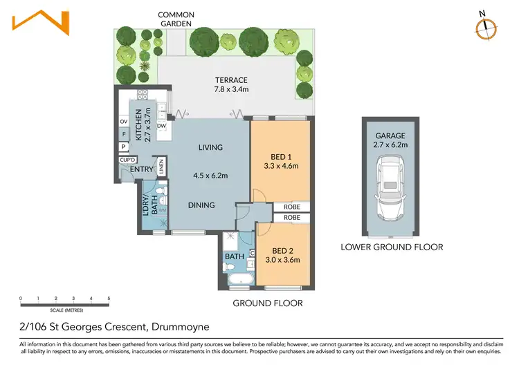 Floorplan of Homely apartment listing, 2/106 Lower St Georges Crescent, Drummoyne NSW 2047