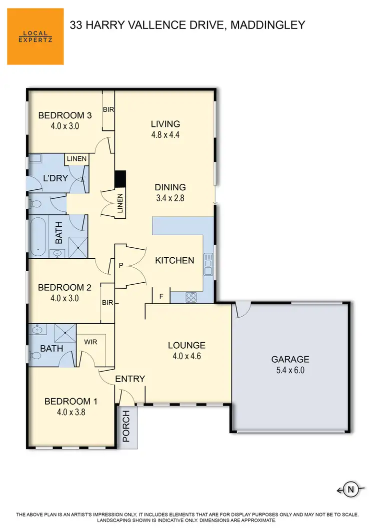 Floorplan of Homely house listing, 33 Harry Vallence Drive, Maddingley VIC 3340