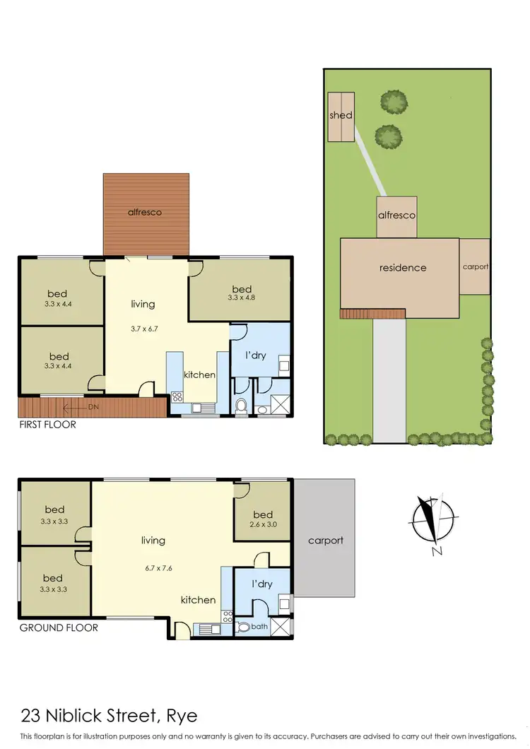 Floorplan of Homely house listing, 23 Niblick Street, Rye VIC 3941