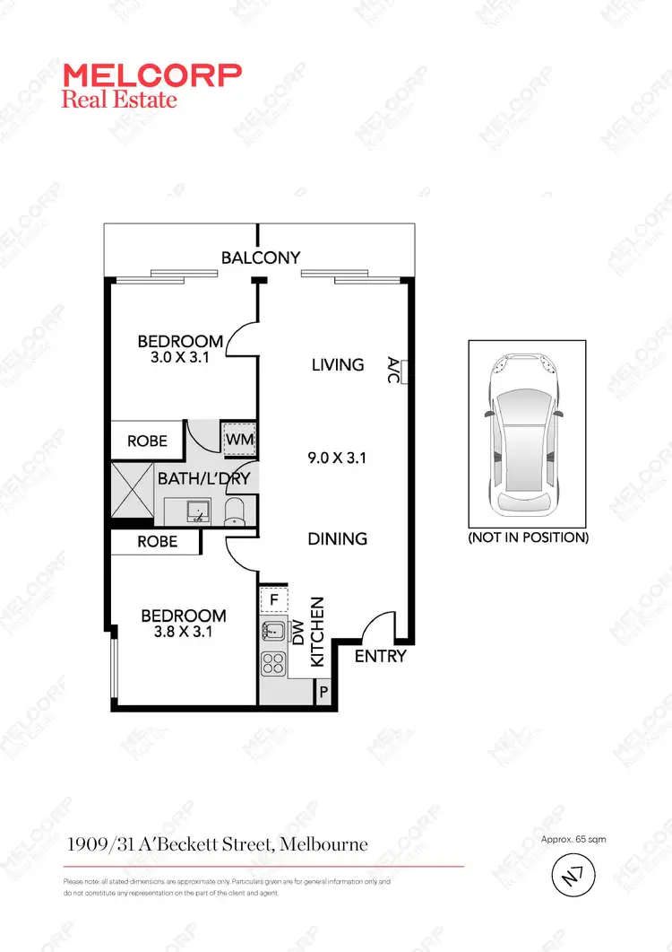 Floorplan of Homely apartment listing, 1909/31 A'beckett Street, Melbourne VIC 3000