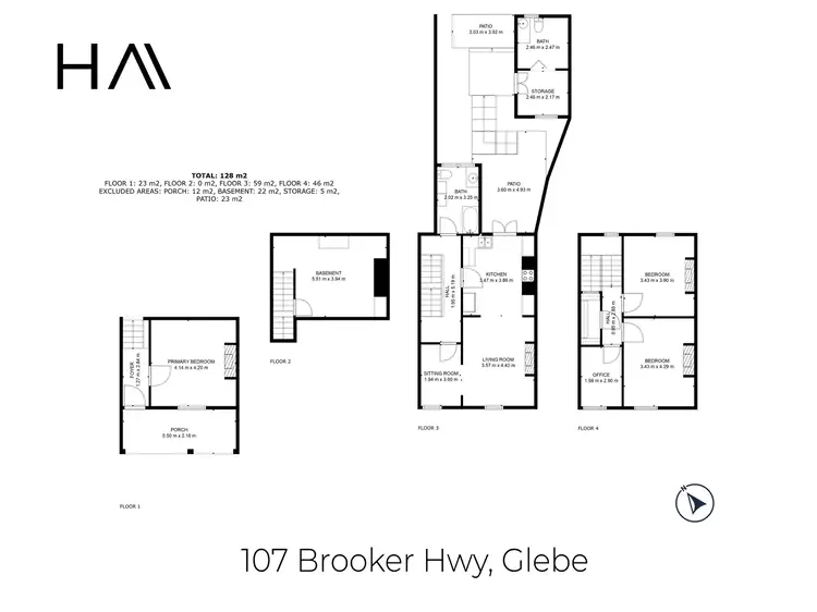Floorplan of Homely house listing, 107 Brooker Avenue, Glebe TAS 7000