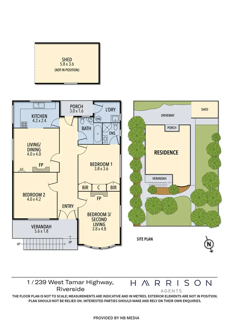 Floorplan of Homely unit listing, 1/239 West Tamar Road, Riverside TAS 7250