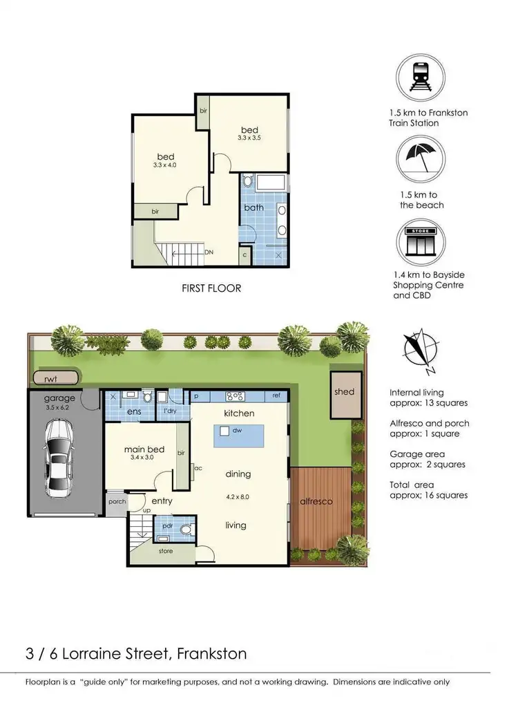 Floorplan of Homely townhouse listing, 3/6 Lorraine Street, Frankston VIC 3199