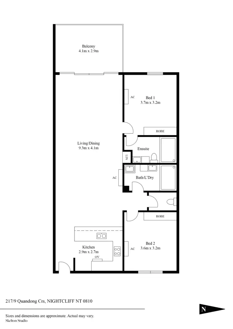 Floorplan of Homely unit listing, 217/9 Quandong Crescent, Nightcliff NT 810