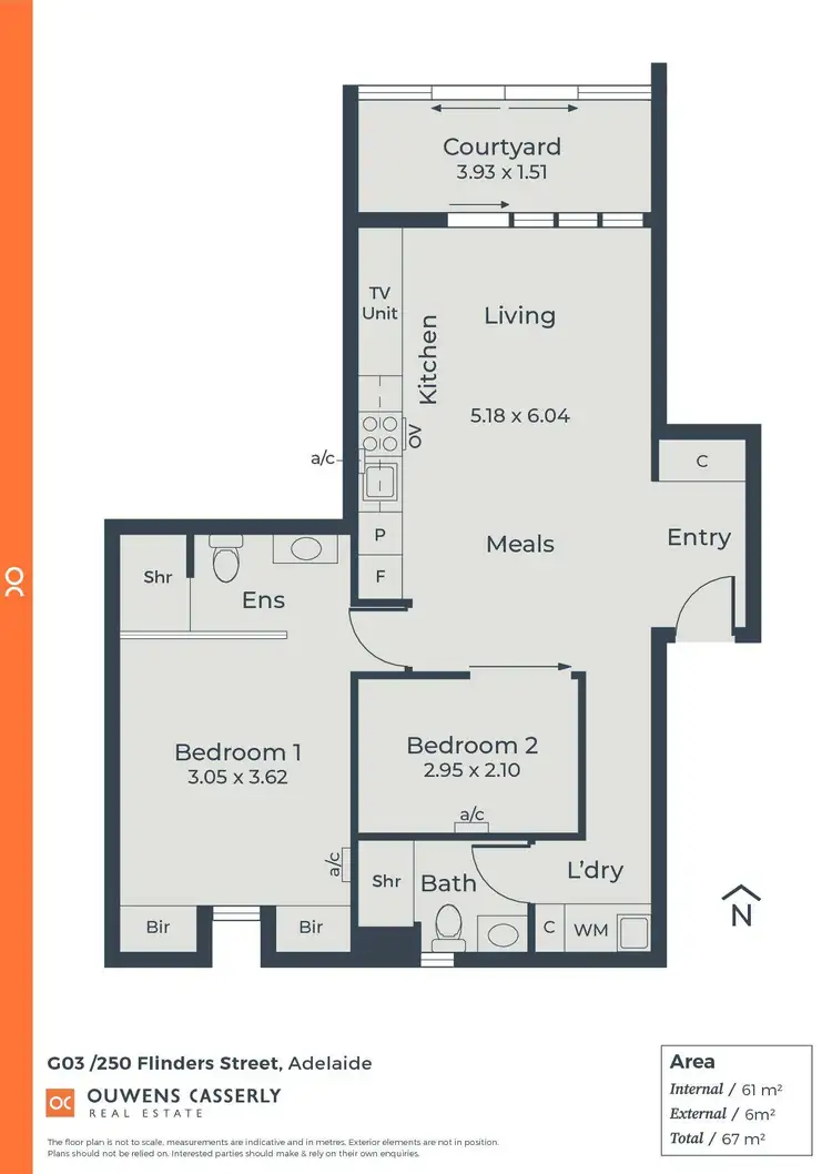 Floorplan of Homely apartment listing, G03/250 Flinders Street, Adelaide SA 5000