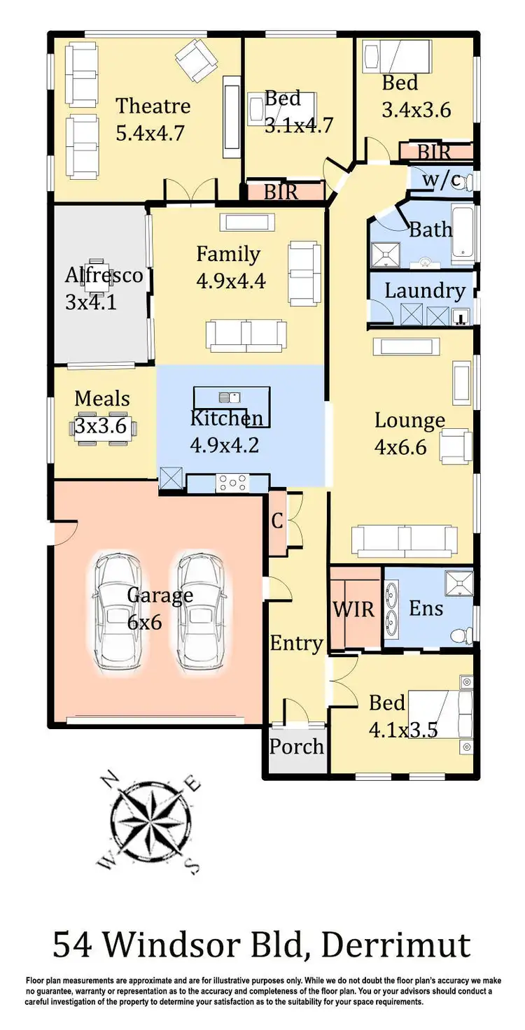 Floorplan of Homely house listing, 54 Windsor Boulevard, Derrimut VIC 3030
